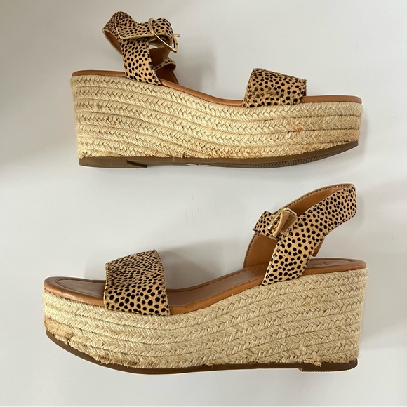 J. Crew Leopard Print Espadrille Size 7.5 - Picture 6 of 16
